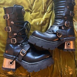 New Rock Boots 373-S3 Industrial Goth Chunky Boots